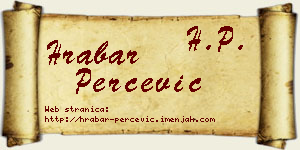 Hrabar Perčević vizit kartica